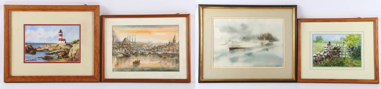 (4) Framed Watercolor Paintings (1 of 5)