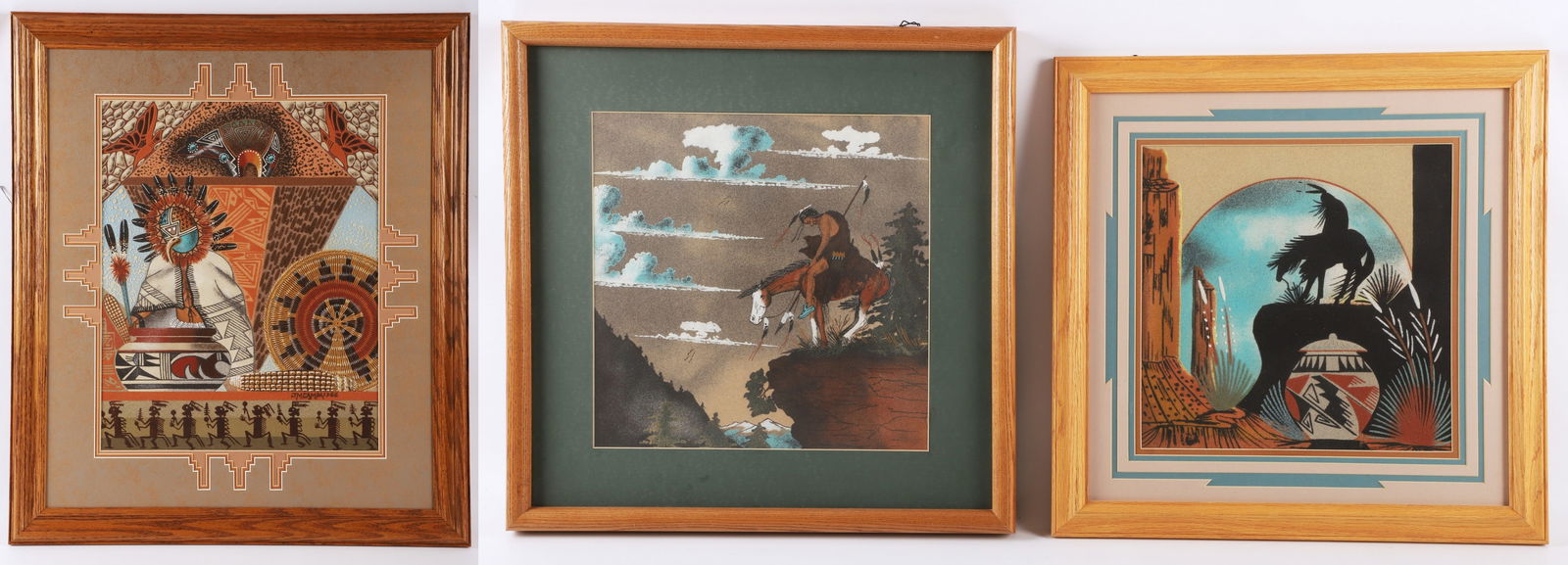 (3) Navajo Sand Paintings (1 of 4)