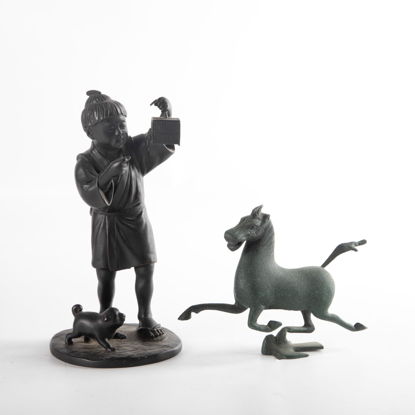 (2) Bronze and bronze patinated figures (1 of 4)