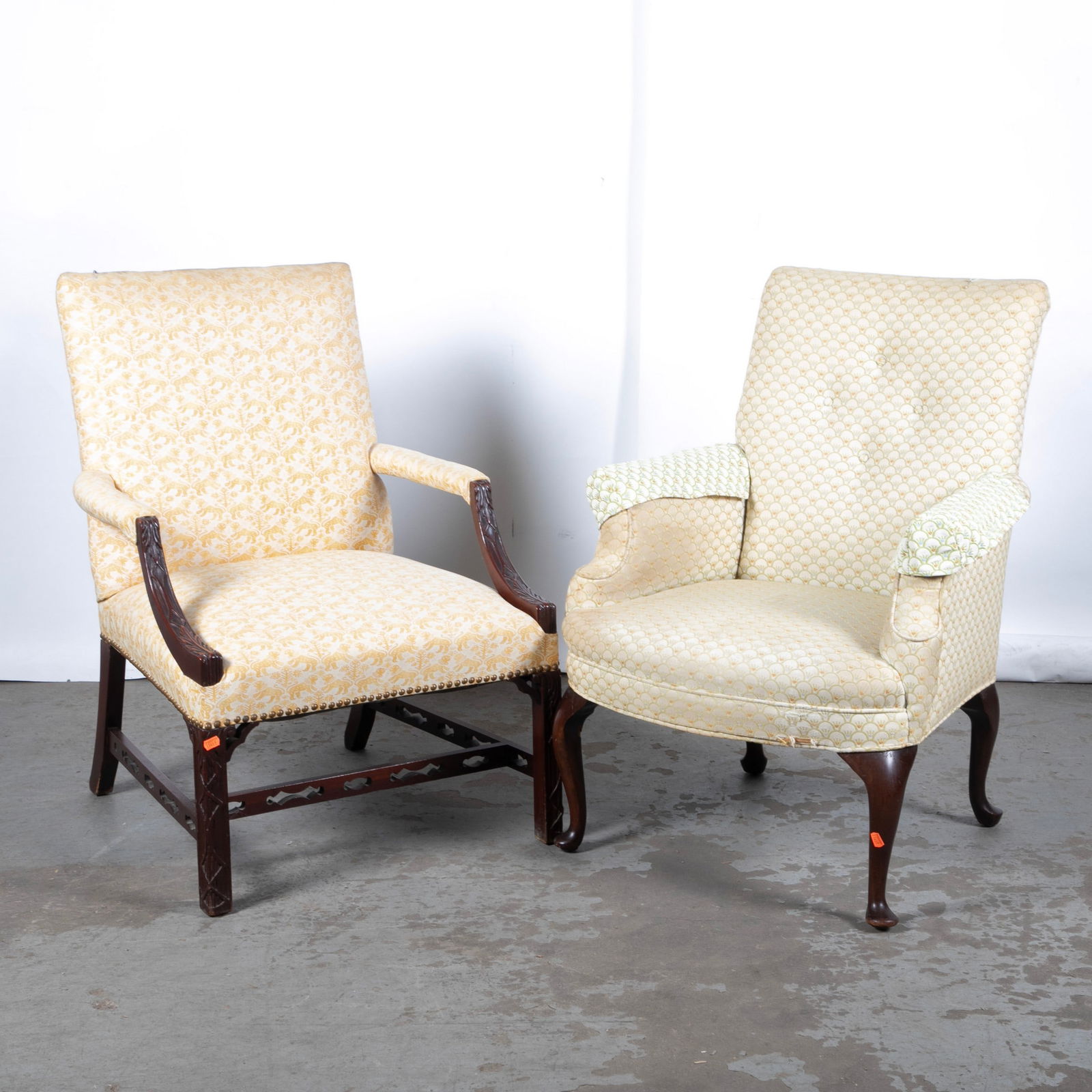 Lot of (2) upholstered chairs (1 of 17)