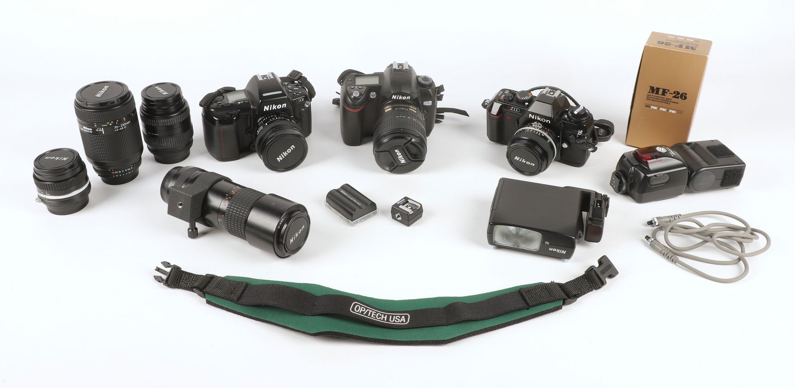Nikon camera and accessory grouping (1 of 8)