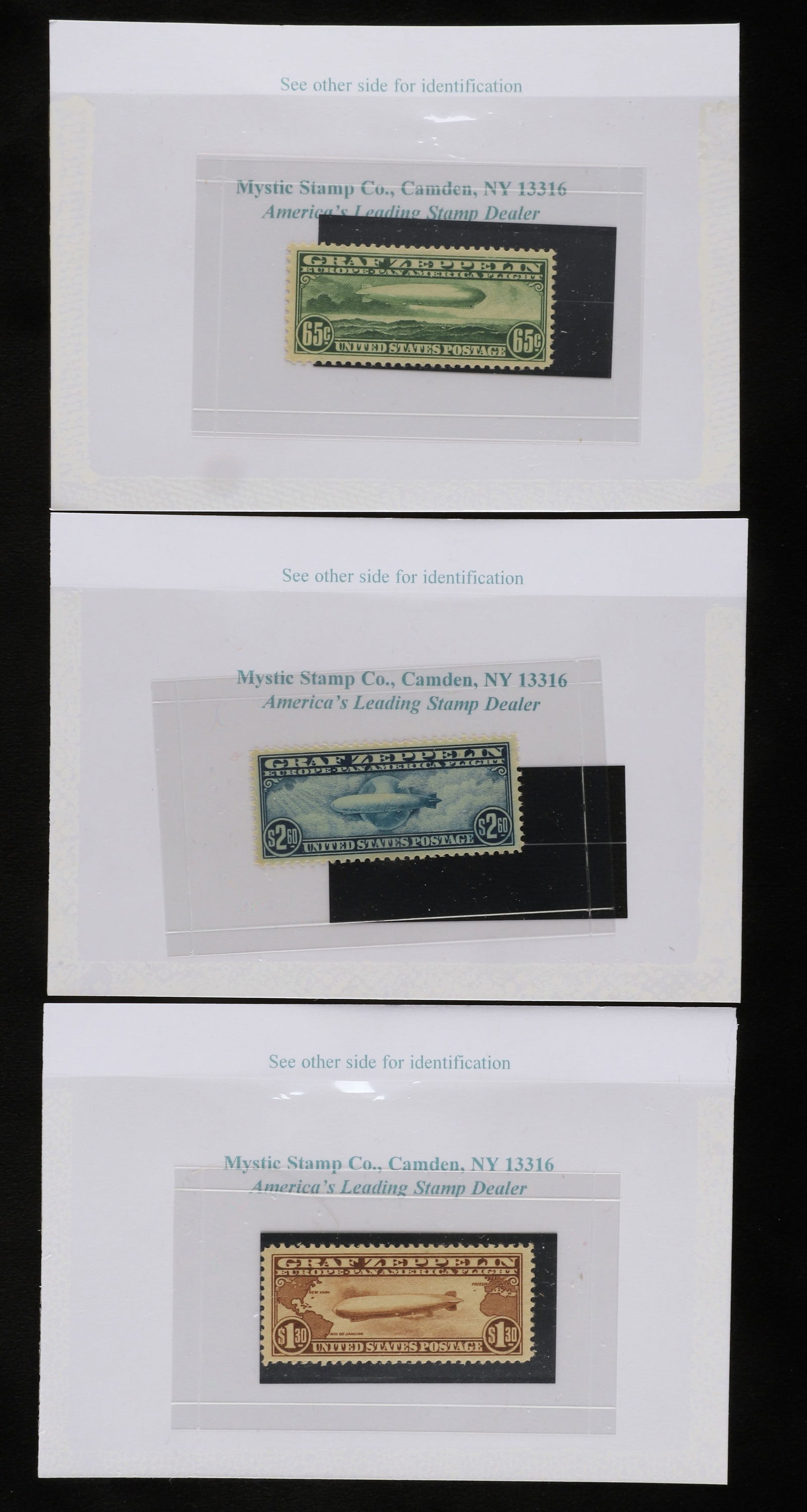 1930 Graf Zeppelin Set of Three - 2 Hinged C13-15 (1 of 4)