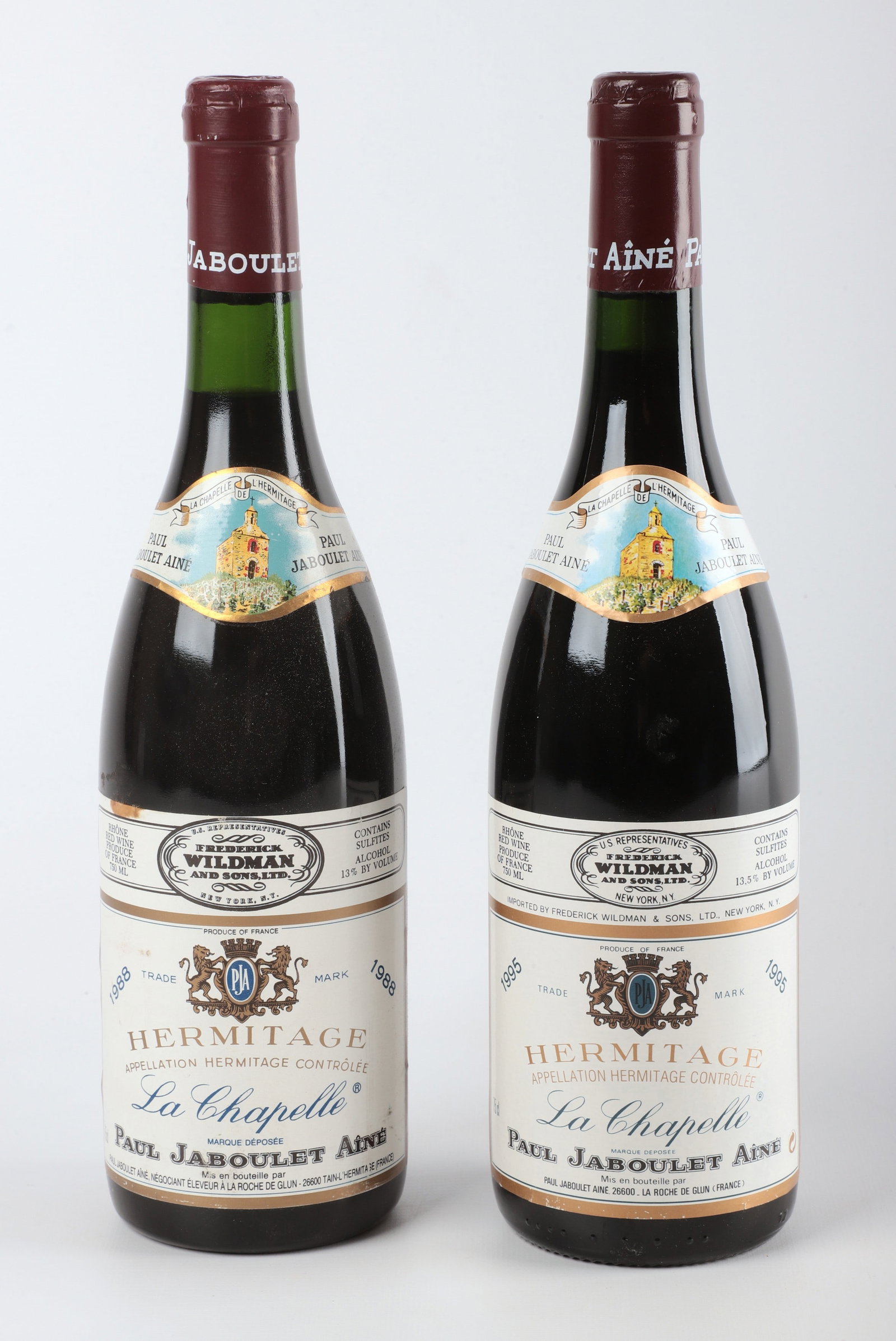 (2) 95 & 88 Jaboulet Hermitage la Chapelle: (2) 95 & 88 Jaboulet Hermitage la Chapelle, Paul Jaboulet Aine, Domaine de la Chapelle Hermitage La Chapelle, 1995 RP 90, 1988 RP 92, 750 ml