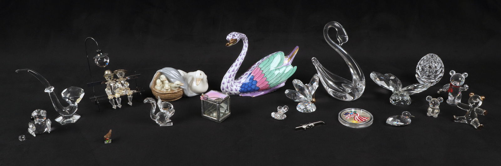 Crystal and porcelain curio figures (1 of 7)