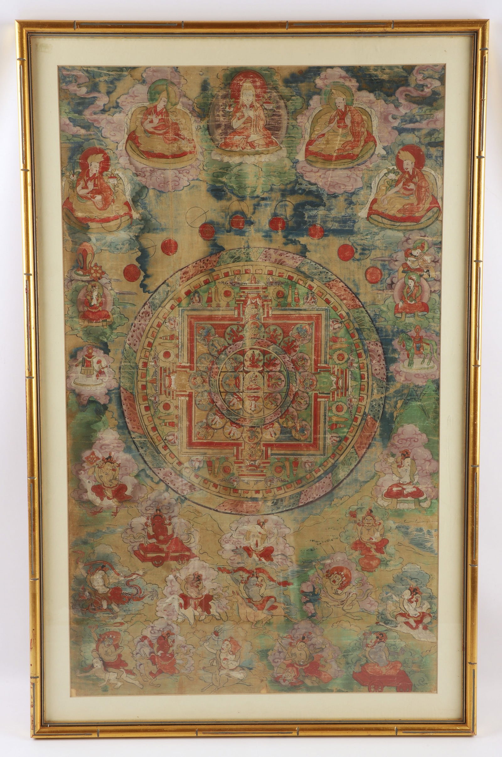 Tibetan thangka with mandala center (1 of 5)