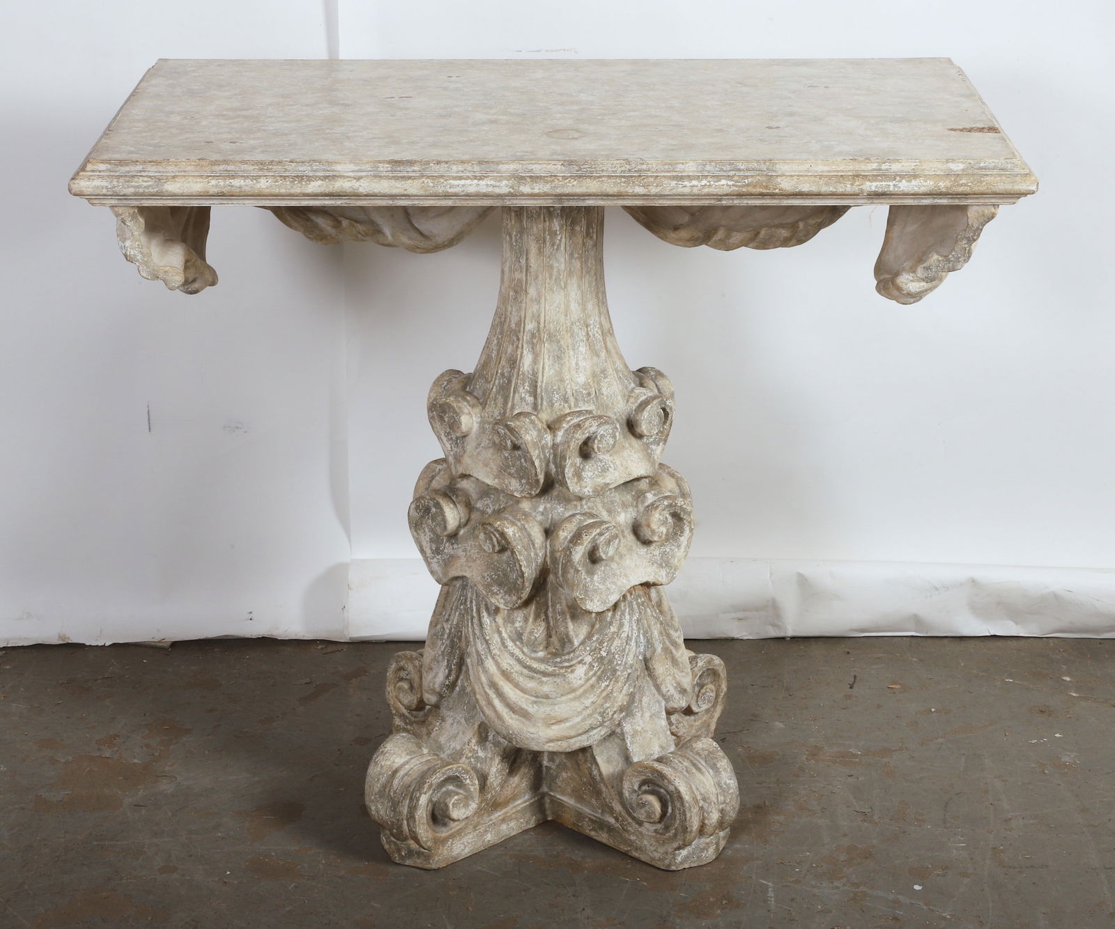 Distressed finish console table (1 of 5)