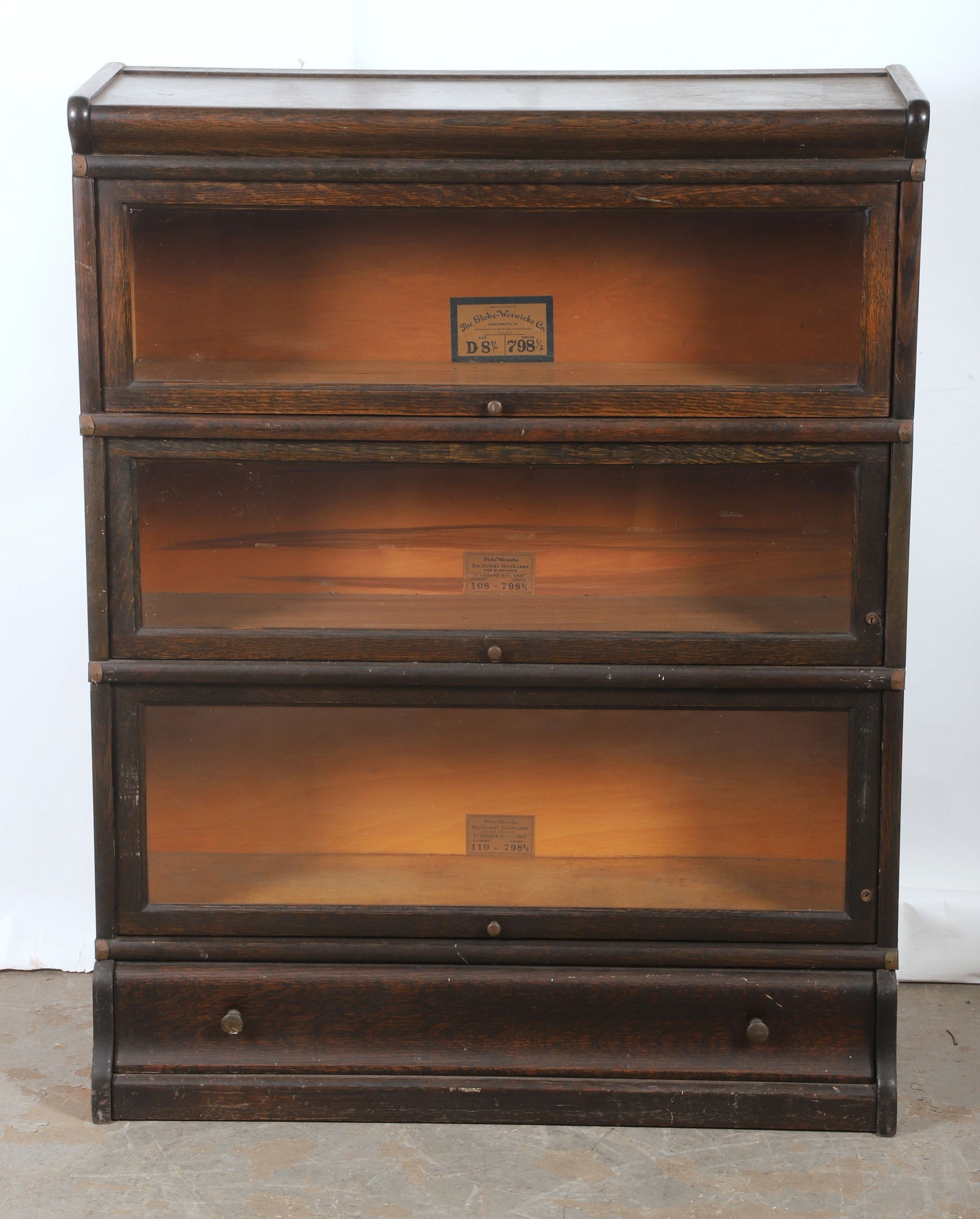 Globe-Wernicke oak (3) stack barrister bookcase (1 of 3)