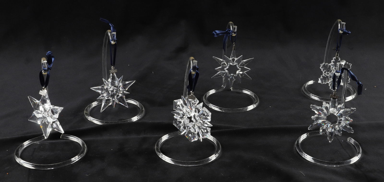 (6) Swarovski crystal snowflake Christmas ornaments (1 of 1)
