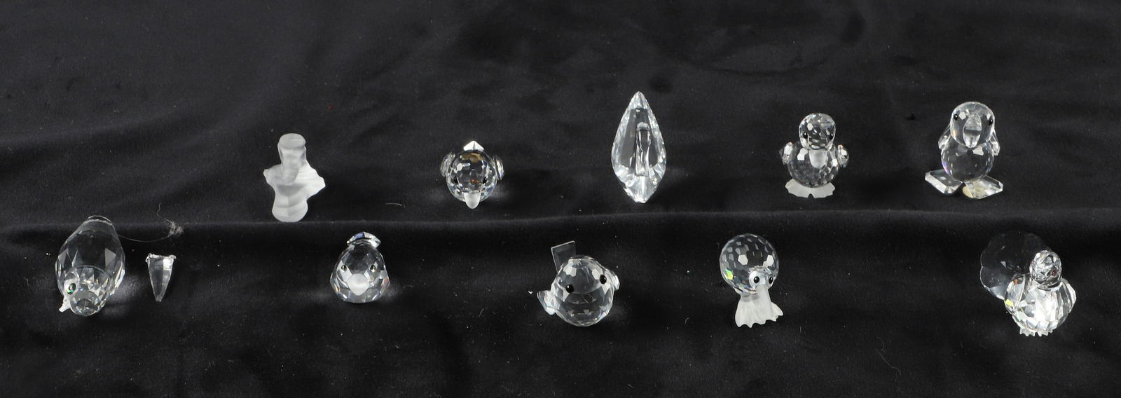 (9) Swarovski crystal bird figures (1 of 2)
