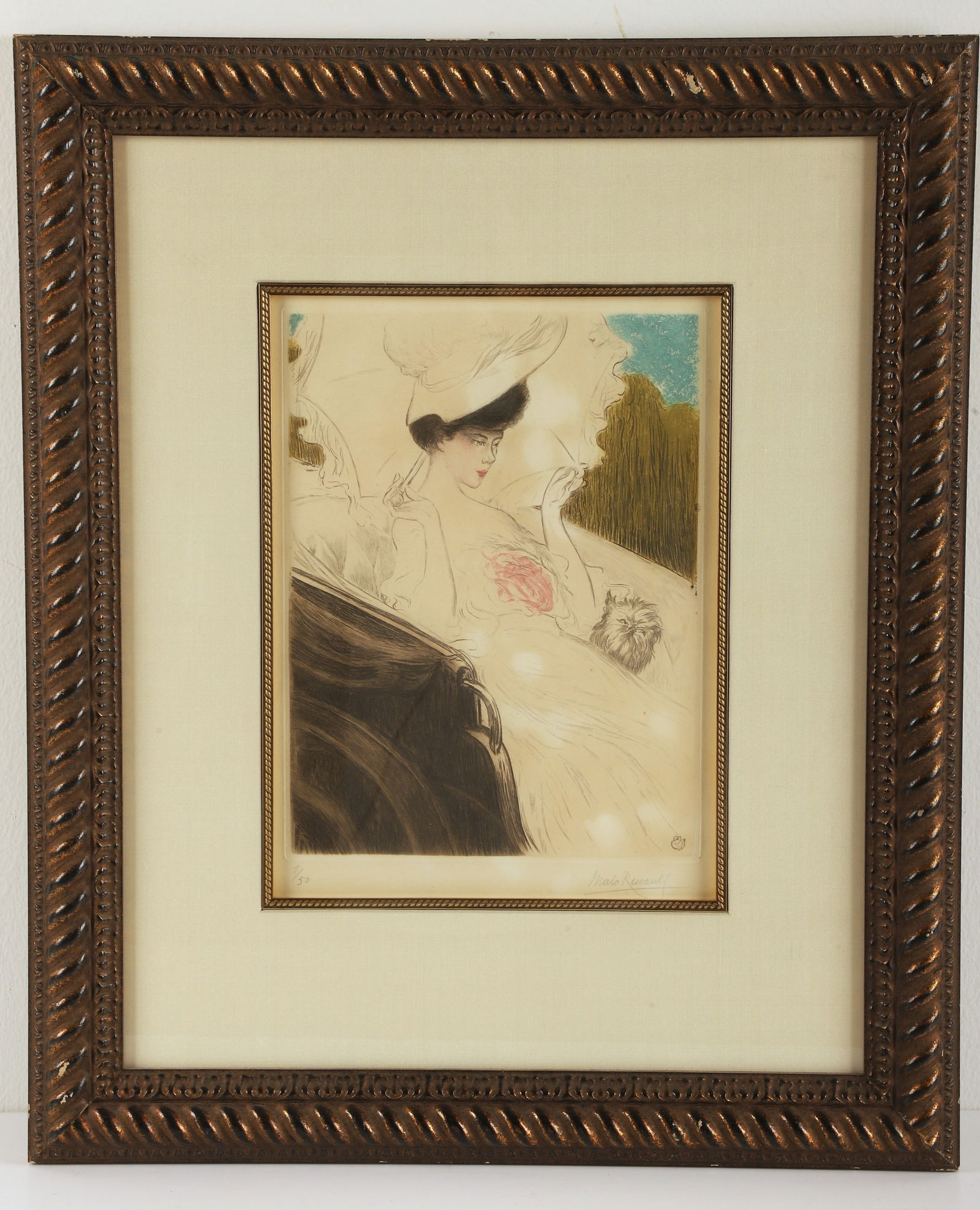 Emil Malo-Renault Etching "En Victoria" (1 of 4)