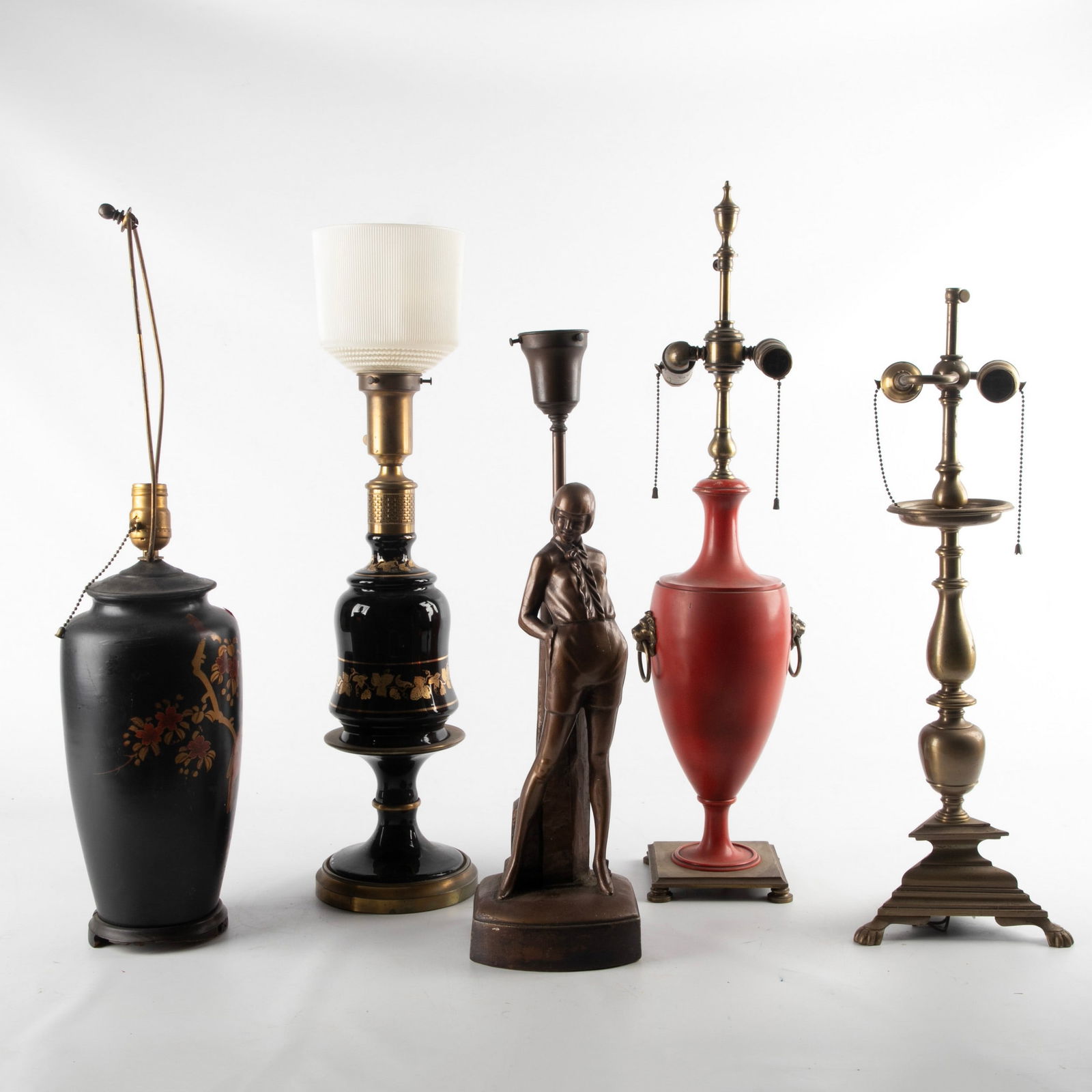 (5) Early to mid 20th C table lamps (1 of 5)