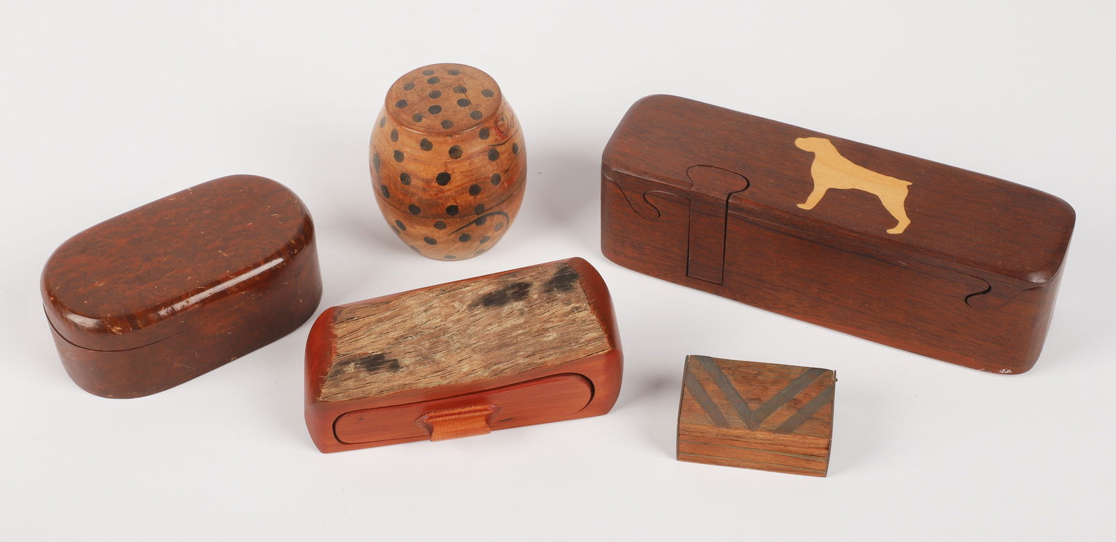 (5) Handcrafted wood boxes (1 of 4)