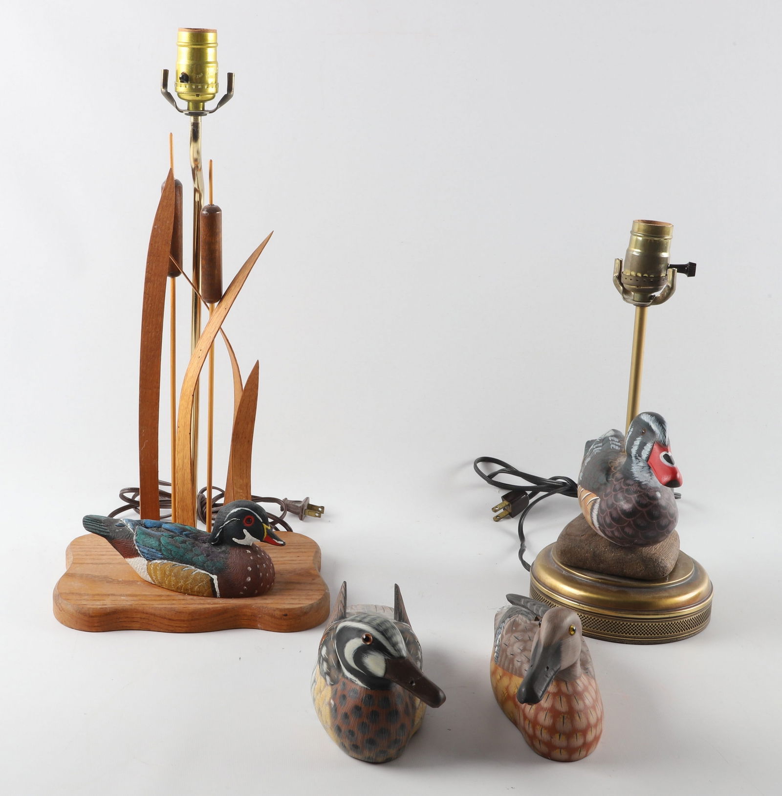 (4) Painted carved duck decoys (1 of 1)