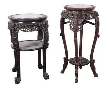 Lot of (2) Taboret tables (1 of 13)