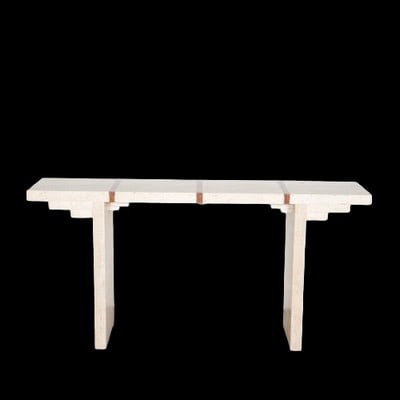 Italian travertine marble console table (1 of 5)