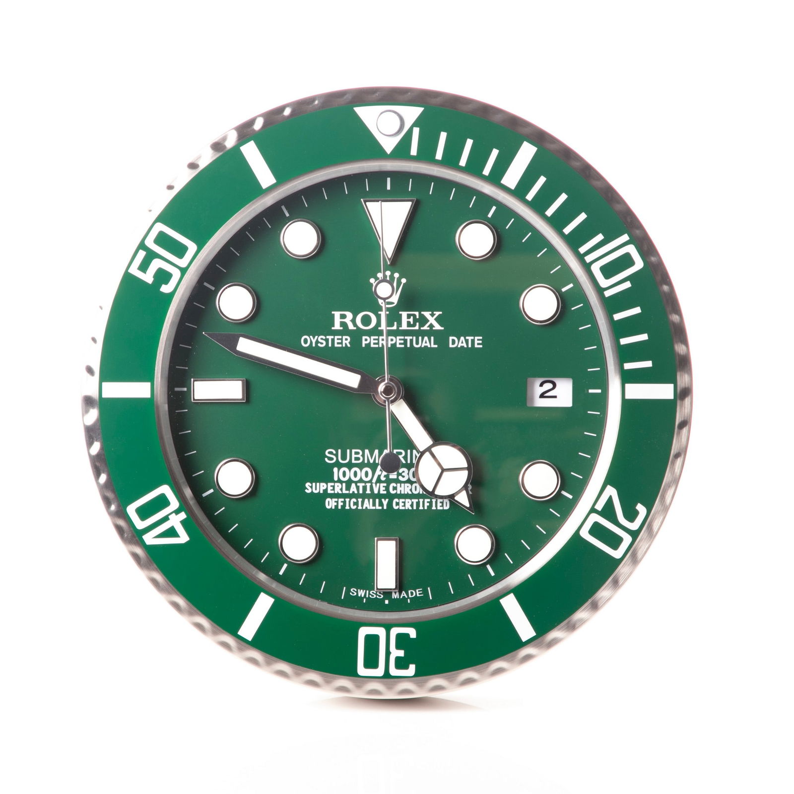 Watch dealer display Rolex wall clock, Hulk (1 of 5)