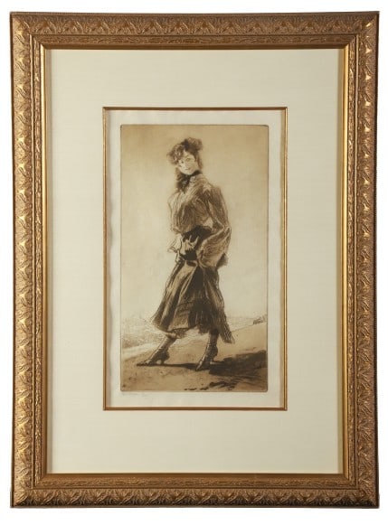 Edgar Chahine Etching "La Midinette" (1 of 5)