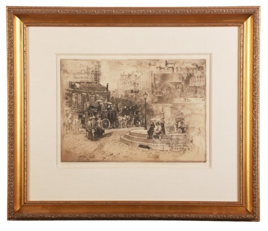 Felix Buhot Etching "La Place Pigalle" (1 of 15)