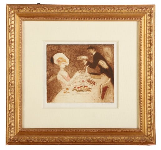 Georges-Alfred Bottini Etching "La Soupeuse" (1 of 5)