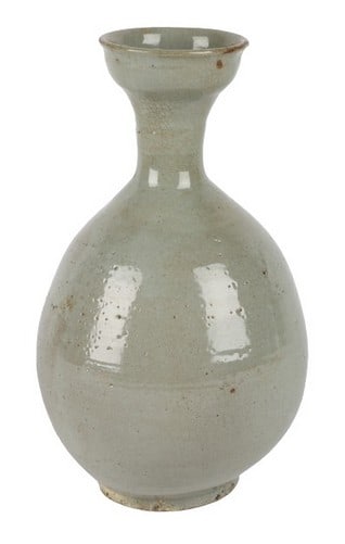 Korean celadon pottery bottle vase (1 of 6)