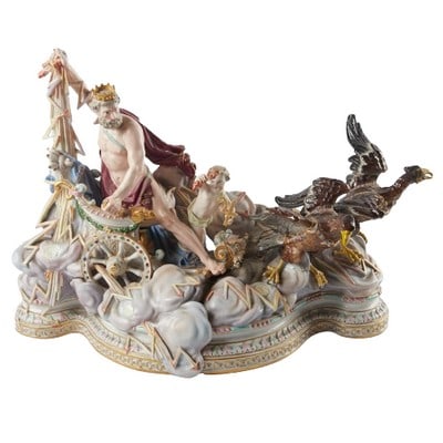 Meissen porcelain chariot group (1 of 9)
