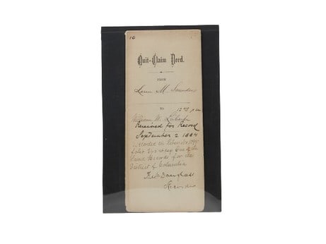 A document signed by Frederick Douglass (1 of 4)