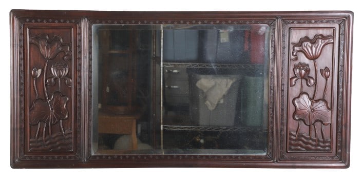 Asian style hanging wall mirror (1 of 4)