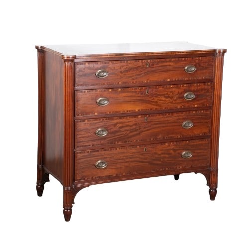 Mahogany 4-drawer bachelor's chest (1 of 4)