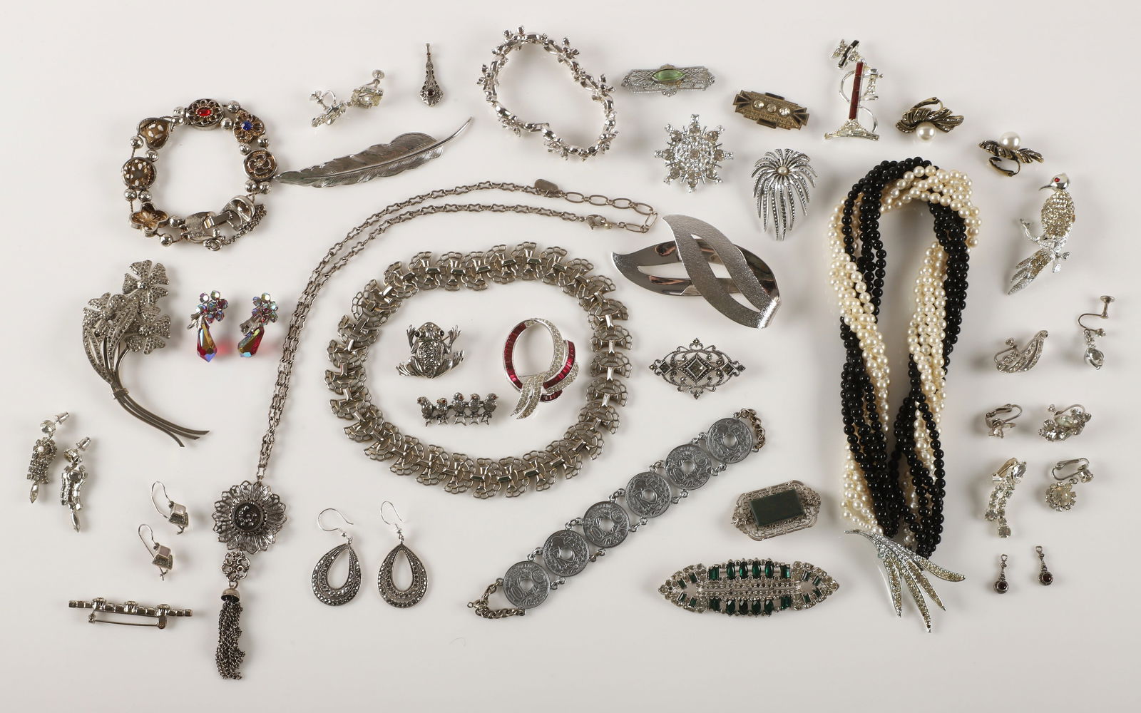 Sterling and Silver Tone Jewelry Group (1 of 4)