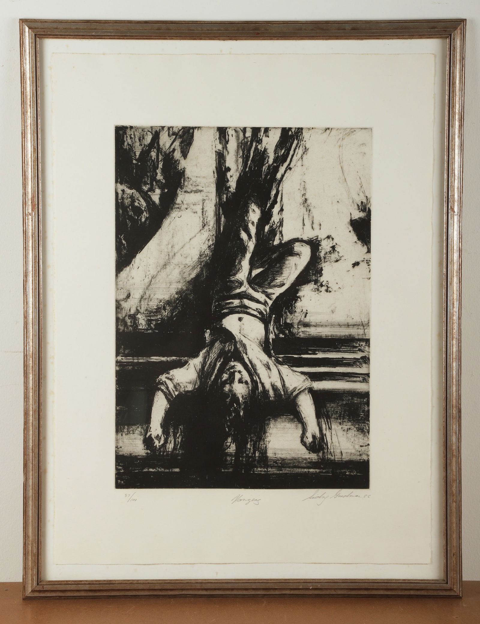 Sidney Goodman  Etching "Hanging" (1 of 4)