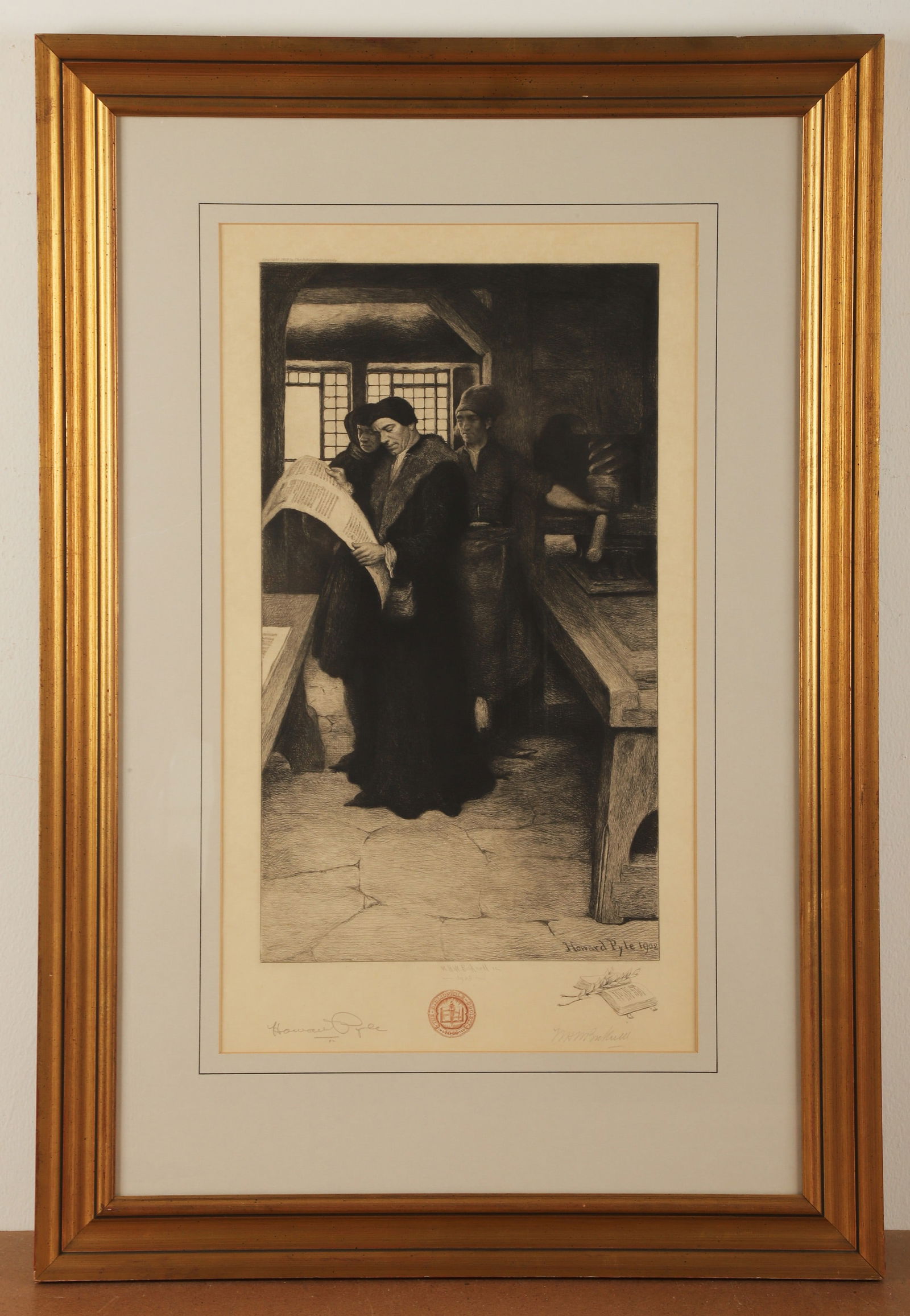 Howard Pyle & William Bicknell Etching (1 of 3)