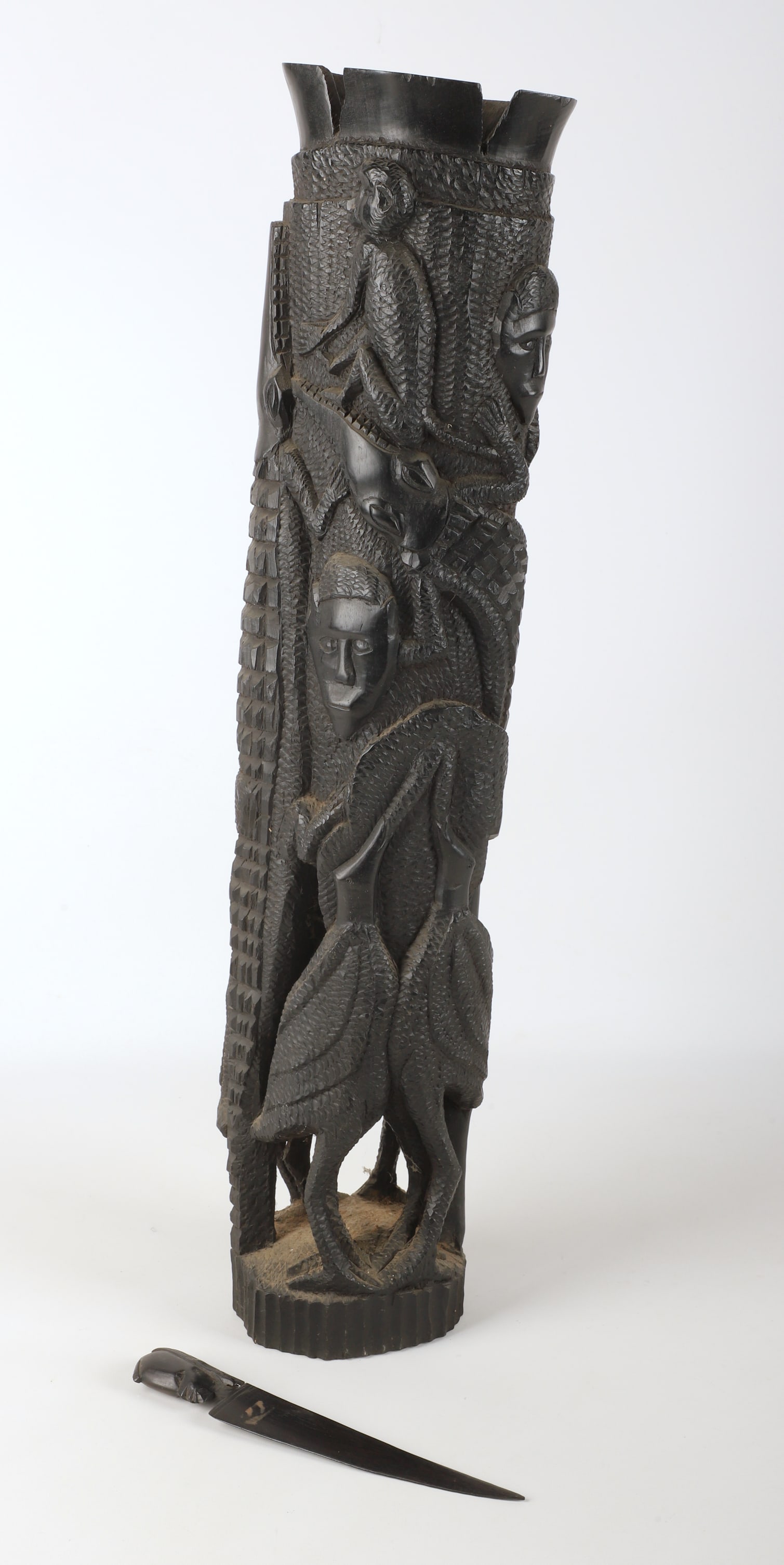 (2) African carved wood items (1 of 11)