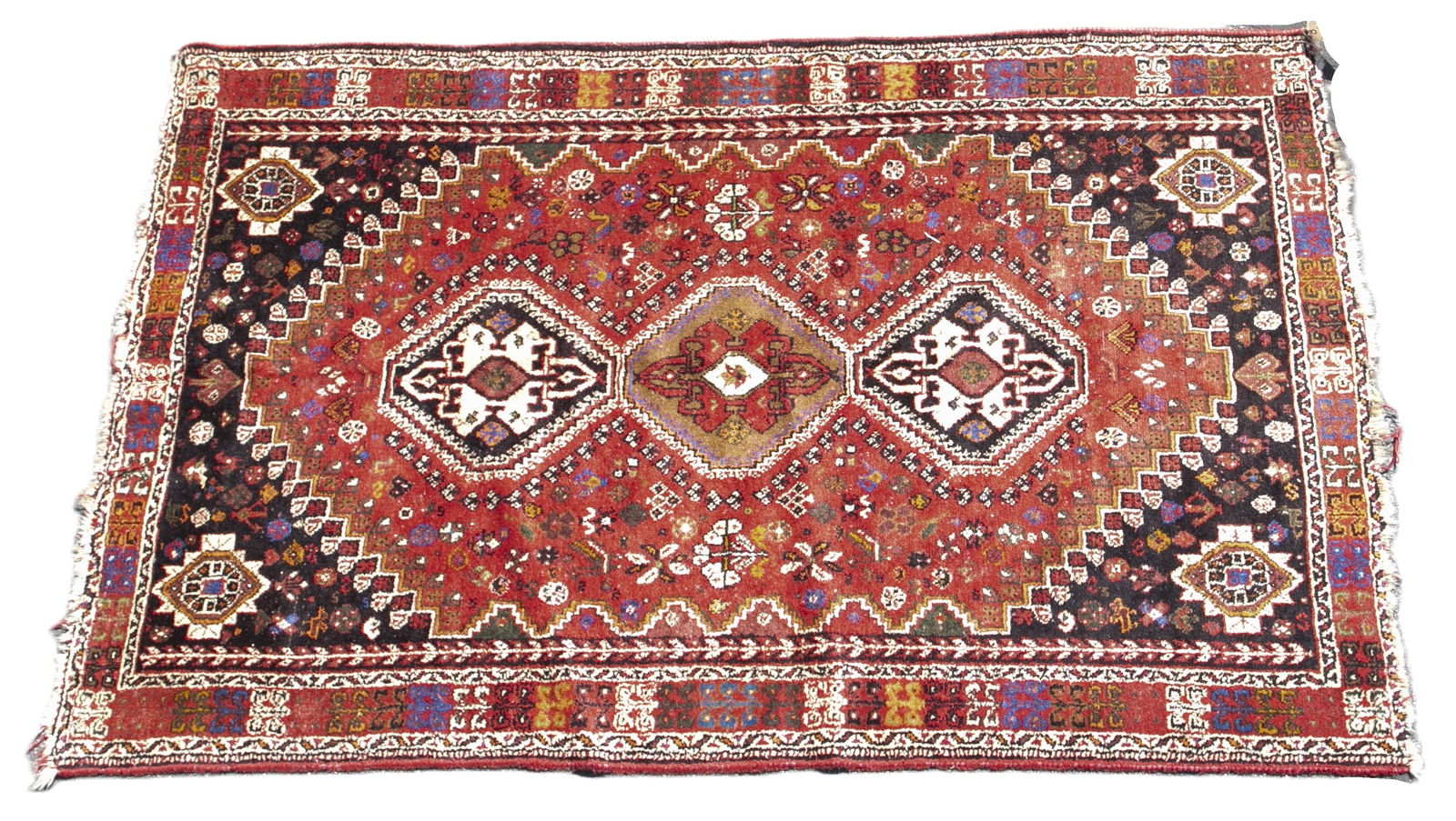5'8" x 8'9" Persian Shiraz rug Mid 20th Century
