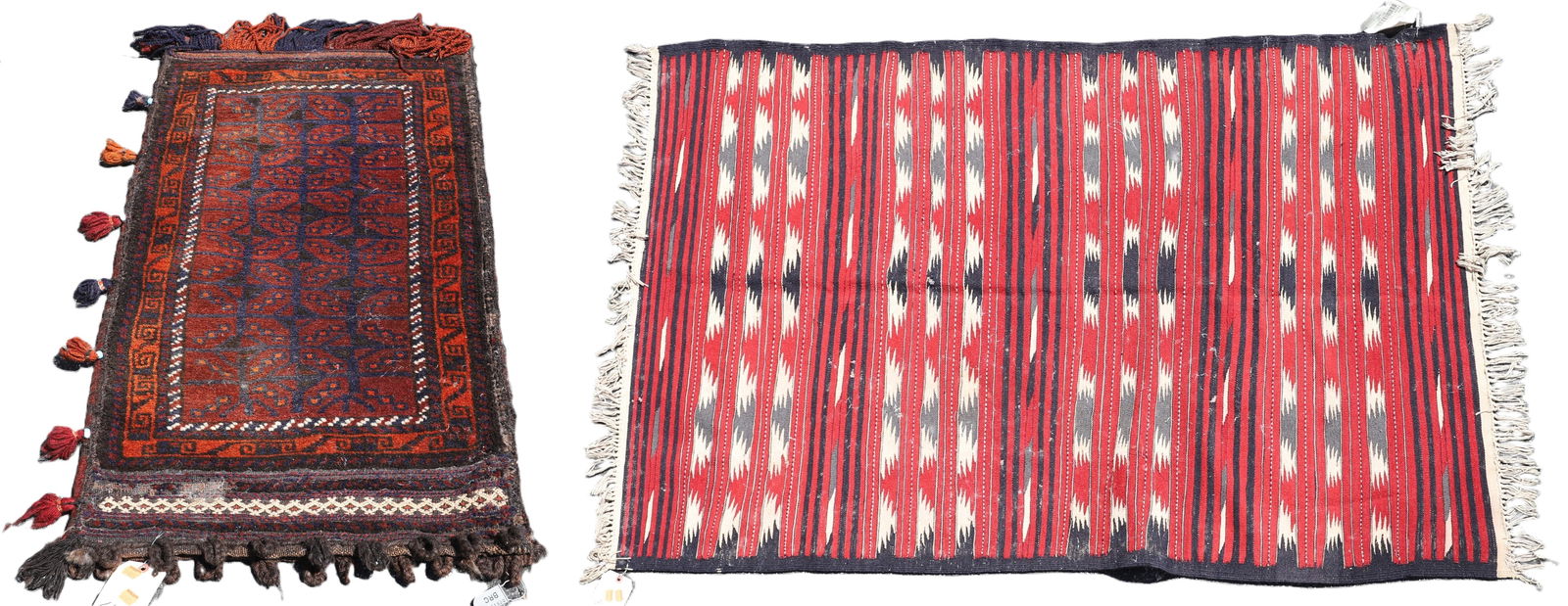 1'9" x 3'5" Baluch Storage Bag, 3'10" x 5'10" Late 20th Century Baluch Kilim (1 of 7)