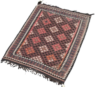 4'11" x 6'1" 20th Century Afghan Kilim