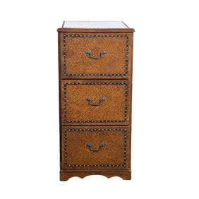 (3) drawer crackle finish file cabinet
