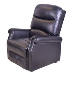 Black leather electric reclining chair