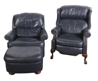 (3) Pieces Barcalounger leather furniture