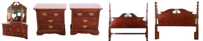 (7) Piece cherry bedroom suite