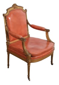 French style open armchair