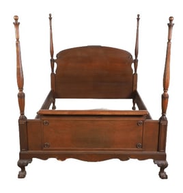 Walnut 4/6 full size (4) post bed