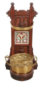 Victorian walnut umbrella stand