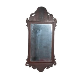 Chippendale style mahogany hanging wall mirror