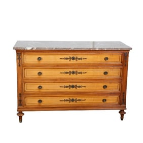 Empire style marbletop chest of drawers