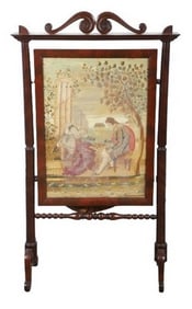 Mahogany fire screen