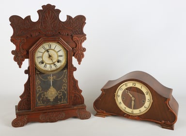 (2) German and American Shelf Clocks
