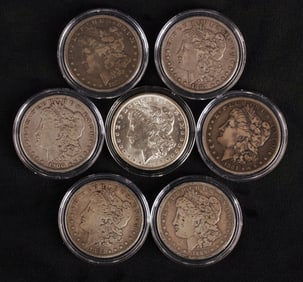 (7) Morgan Silver Dollars