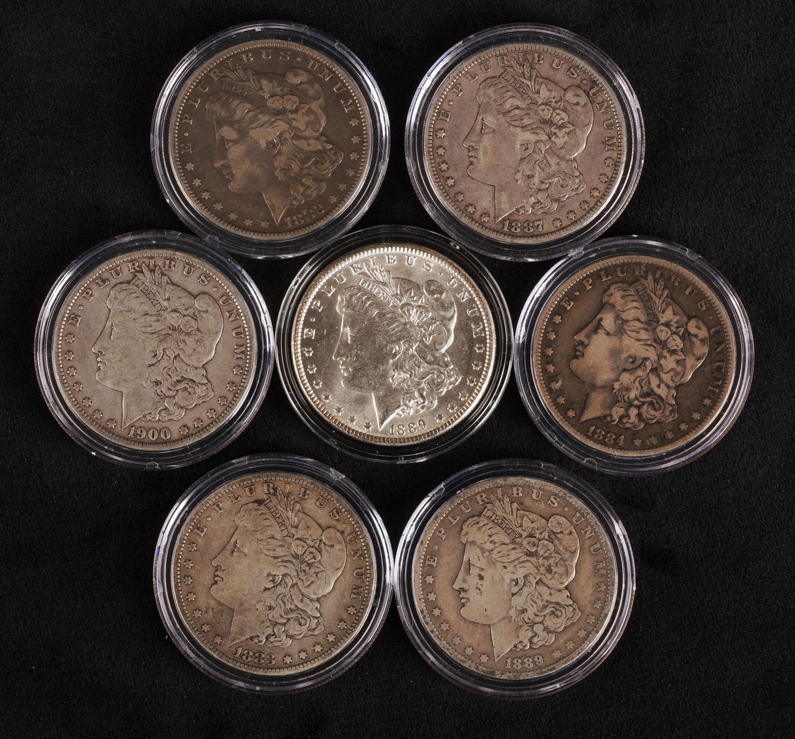 (7) Morgan Silver Dollars (1 of 2)