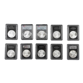 (10) Silver Eagle Dollars