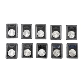 (10) Silver Eagle Dollars